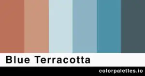 blue terracotta color palette