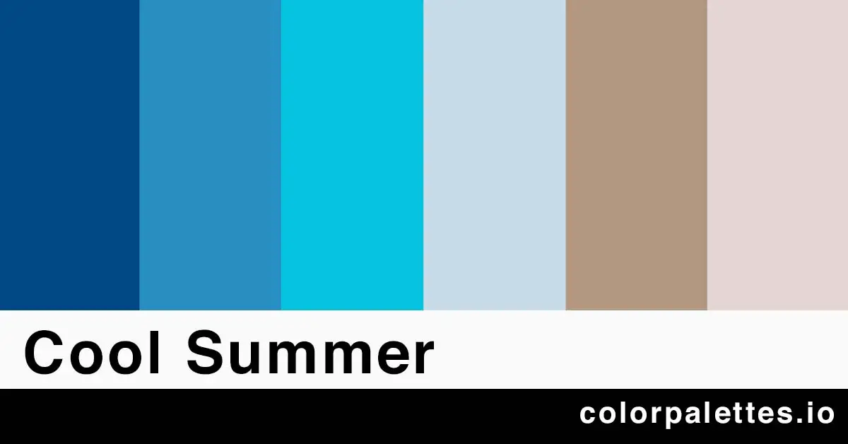 cool blue summer color palette