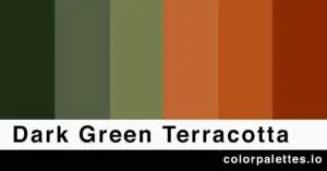dark green terracotta color palette