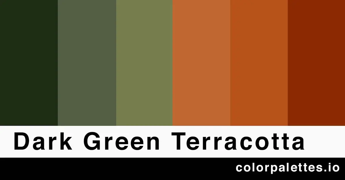 dark green terracotta color palette