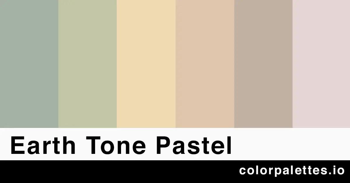 earth tone pastel color pallete