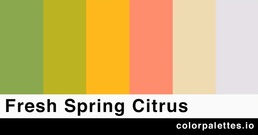 fresh spring citrus color palette