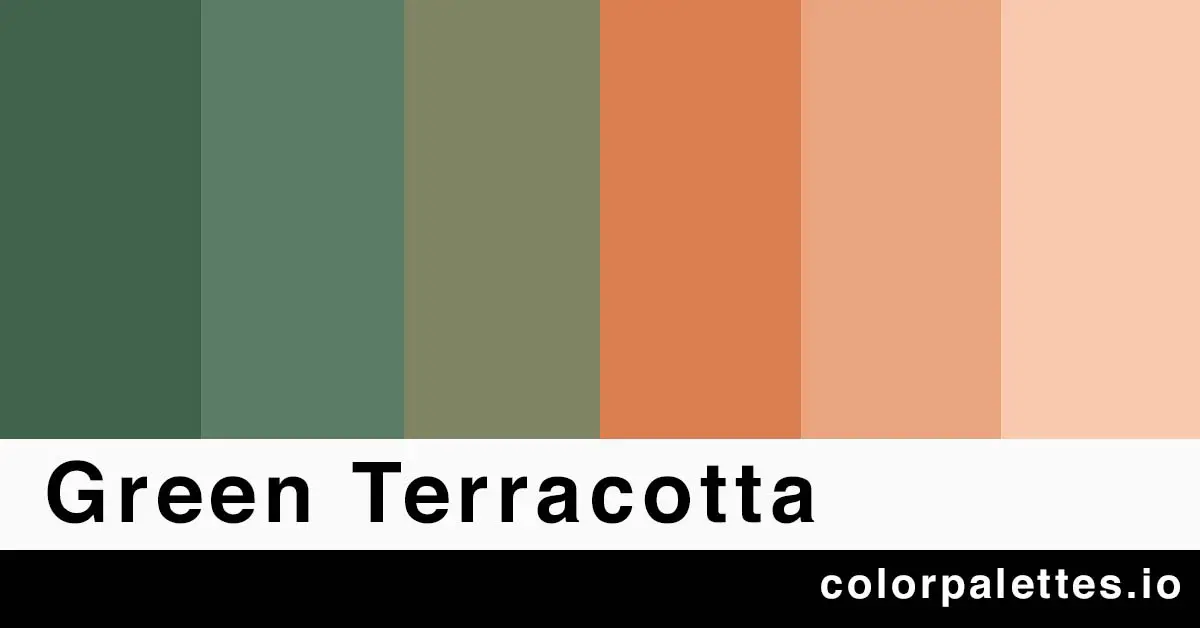 green terracotta color palette