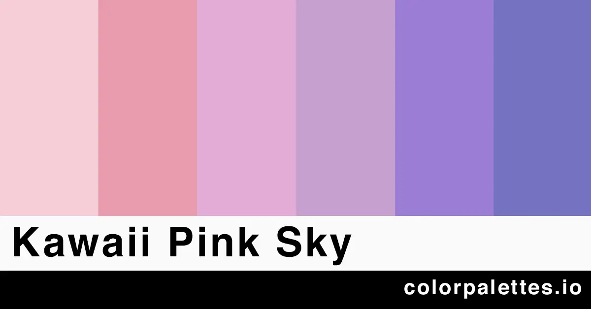 kawaii pink sky color palette