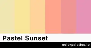 warm pastel sunset color palette