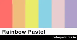 rainbow pastel color palette