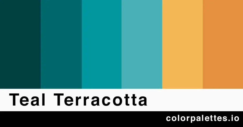 teal terracotta color palette
