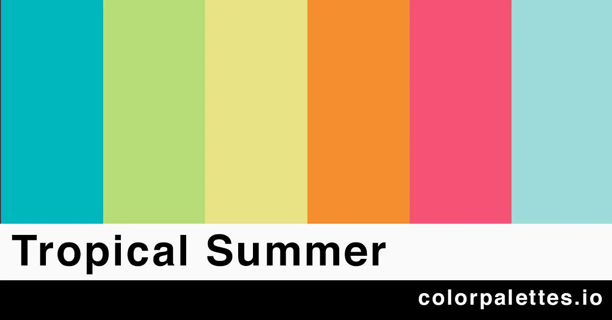 tropical summer color palette
