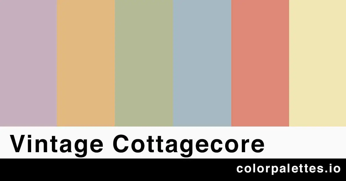 vintage cottagecore aesthetic color palette