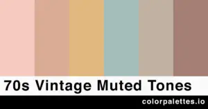 70s vintage muted color palette