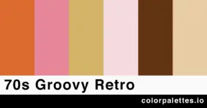 70s groovy retro color palette