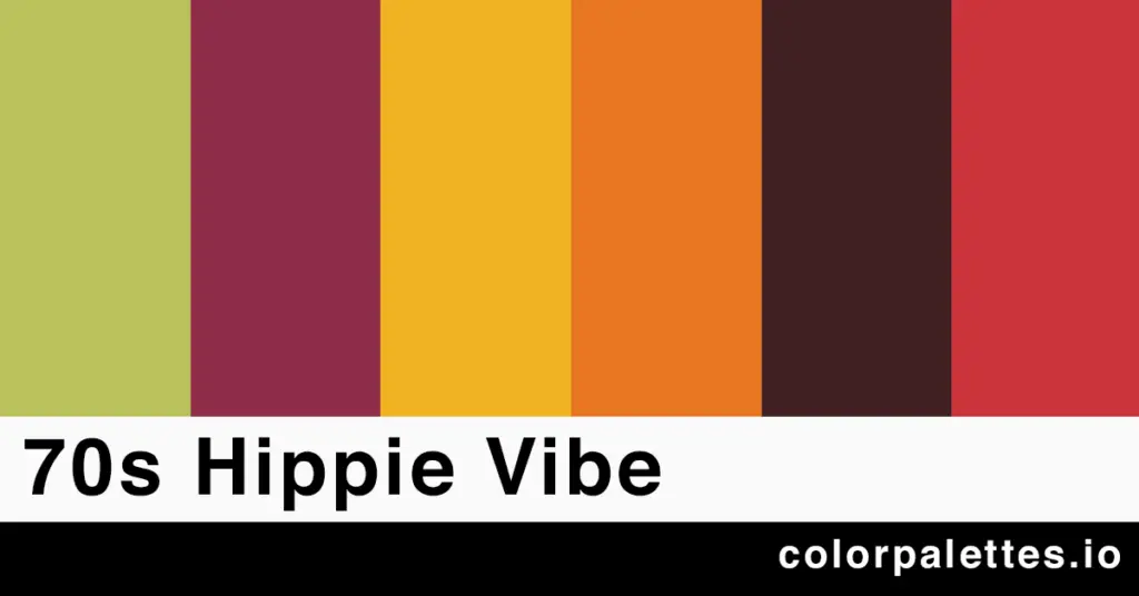 70s hippie color palette