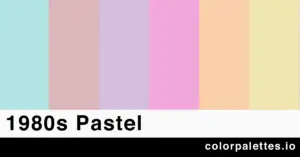 80s pastel color palette