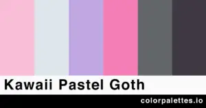 kawaii pastel goth color palette