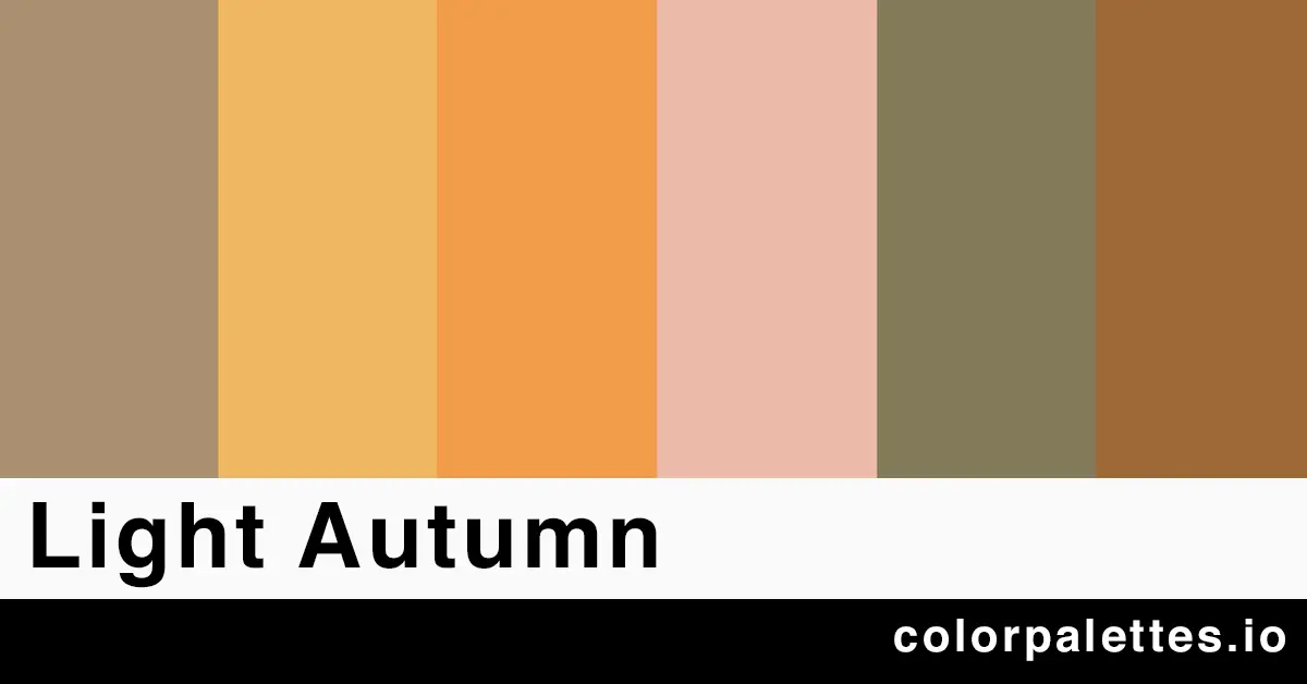 light autumn color palette