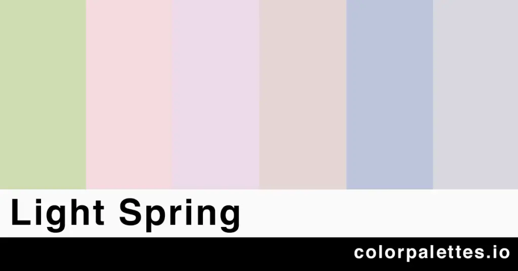 light spring color palette