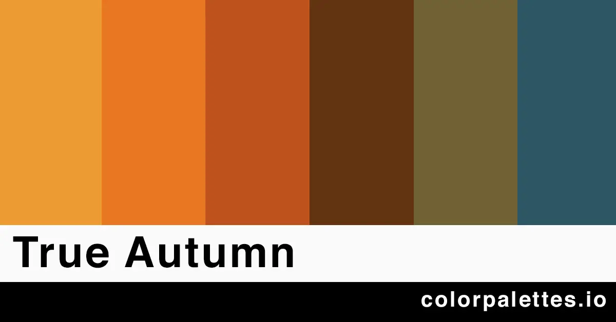 true autumn color palette