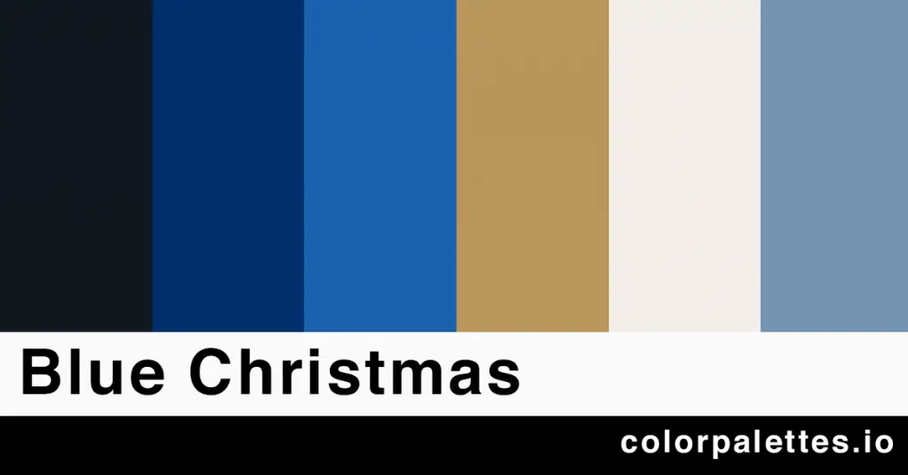 blue christmas color palette