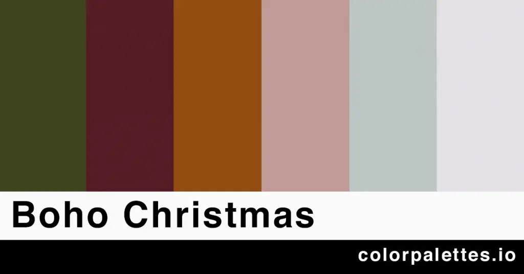 boho christmas color palette