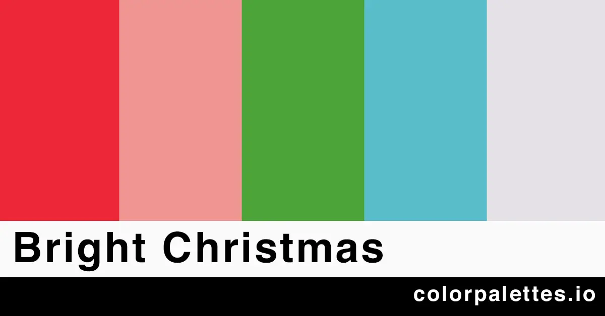 bright christmas color palette