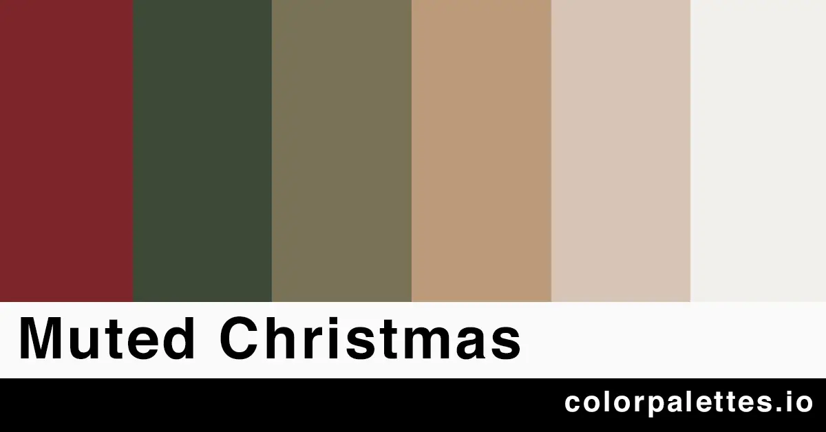 muted christmas color palette