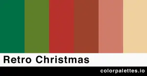 retro christmas color palette