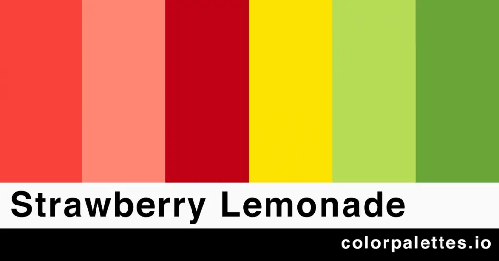 strawberry lemonade color palette