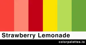 strawberry lemonade color palette
