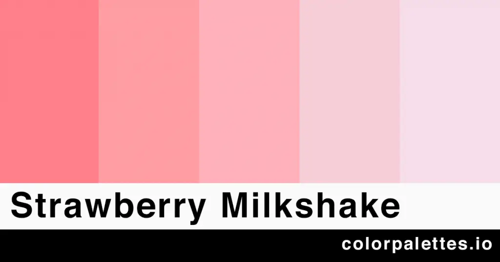 strawberry milkshake color palette