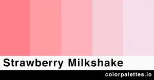 strawberry milkshake color palette