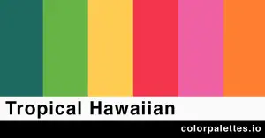 tropical hawaiian color palette