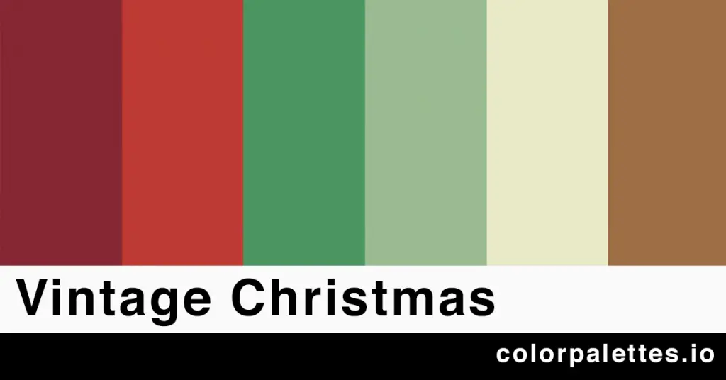 vintage christmas color palette