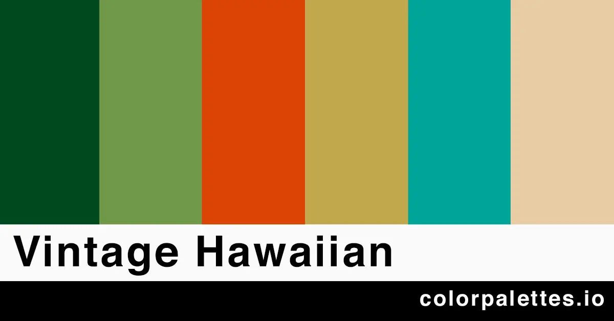 vintage hawaii color palette