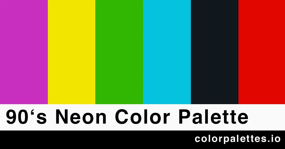 90's neon color palette