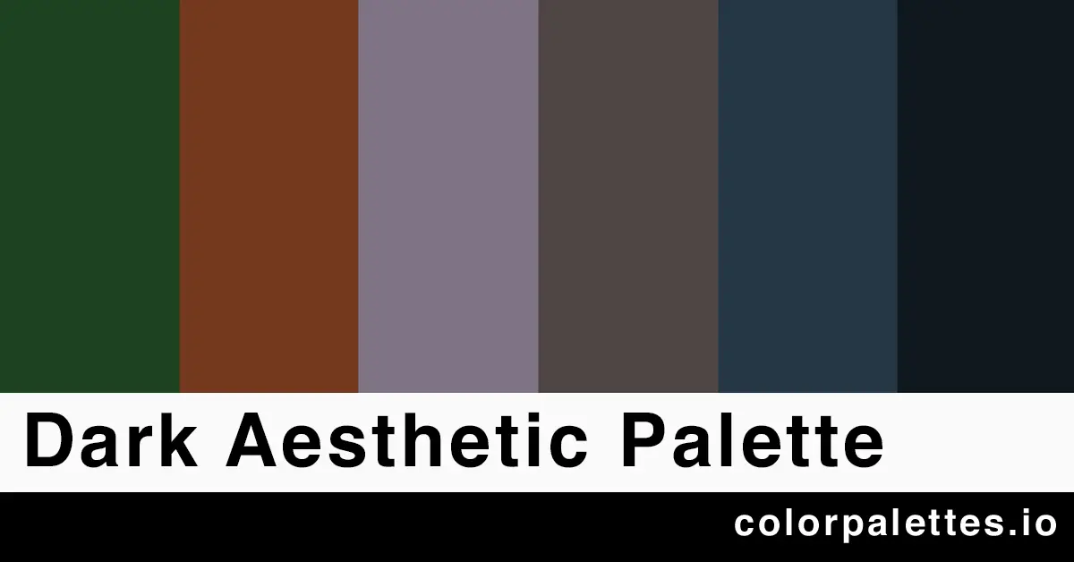dark aesthetic color palette