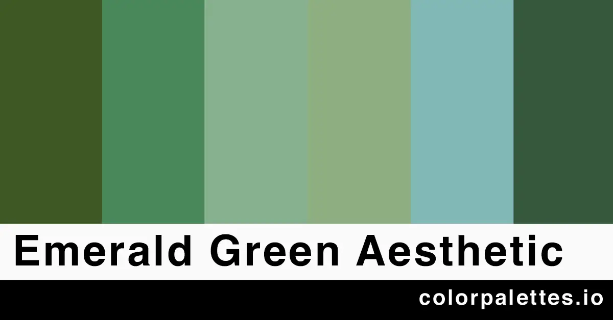 emerald green aesthetic color palette
