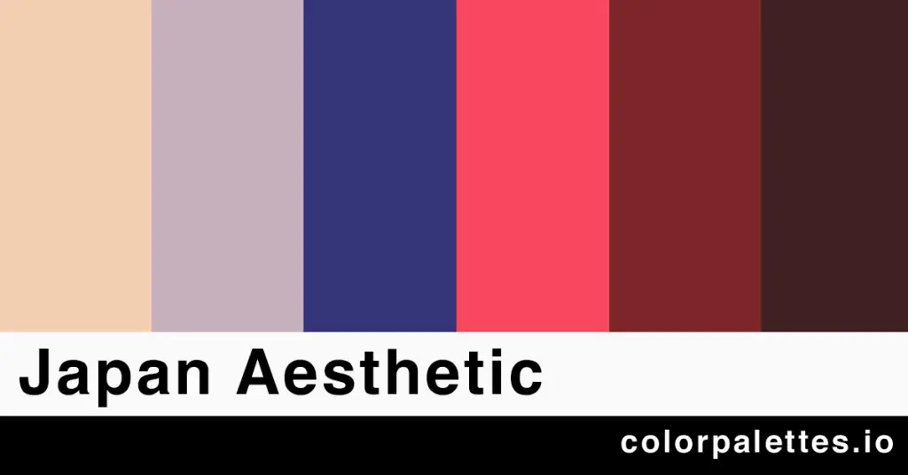 japan aesthetic color palette