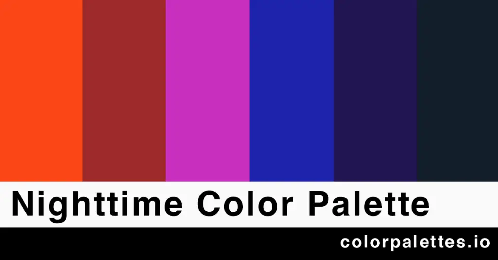nighttime aesthetic color palette